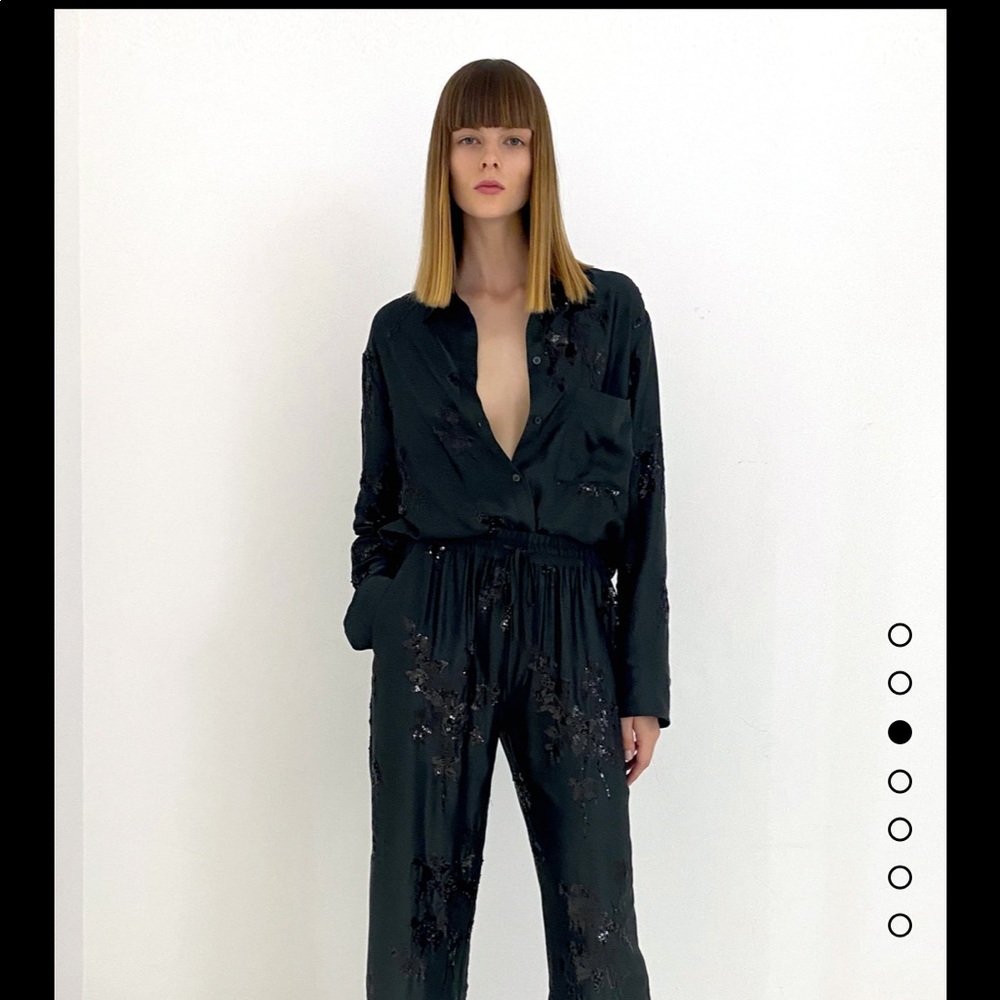 Zara Black Sequins two piece set